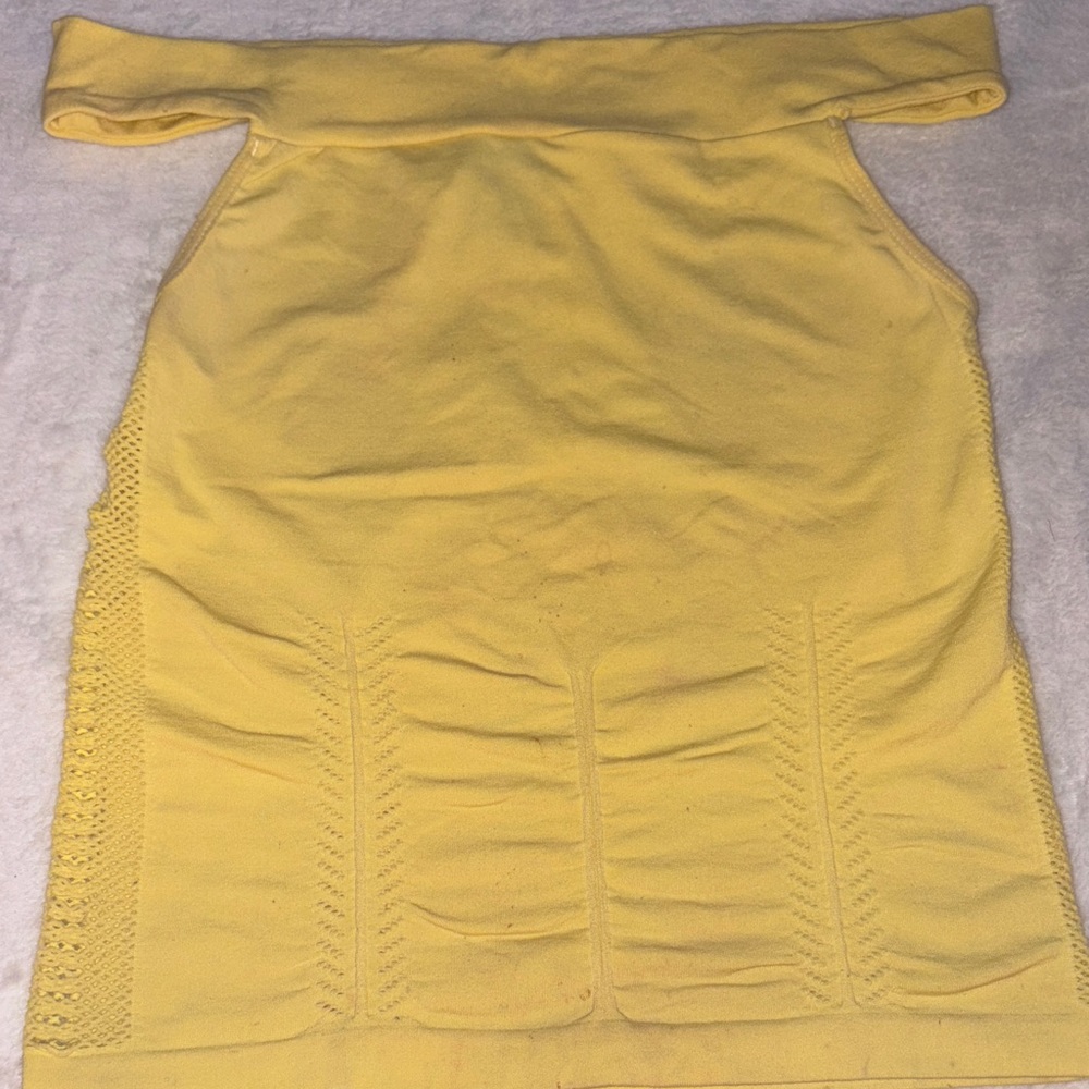 Yellow Off-Shoulder Dress